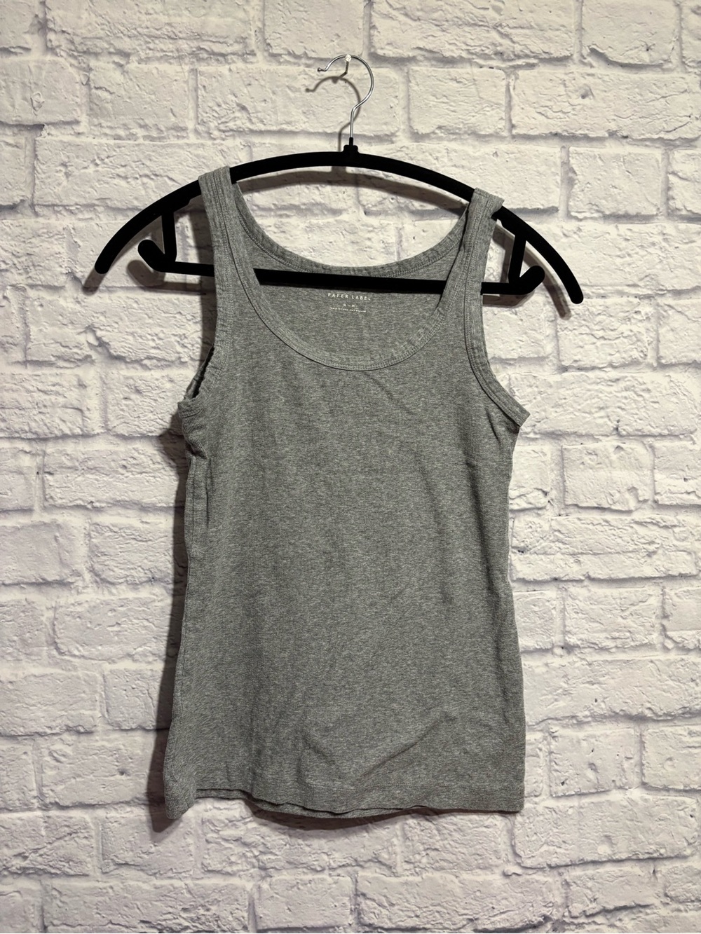 Paper Label Classic Grey Tank Top - Medium